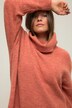 Strikket minikjole, oversized, rullekrage, lange ermer