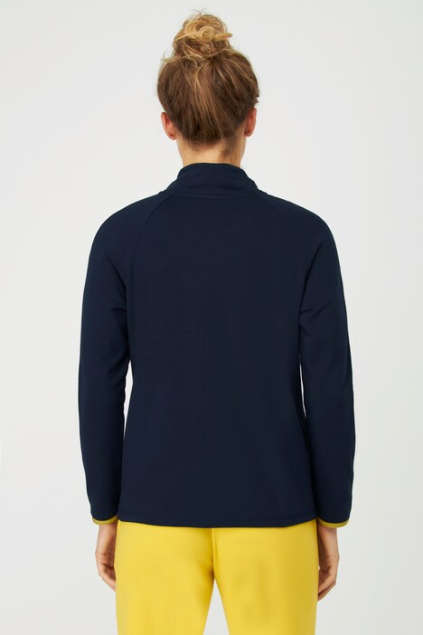 Sweatshirt, Reißverschlusstaschen, Stehkragen, Langarm