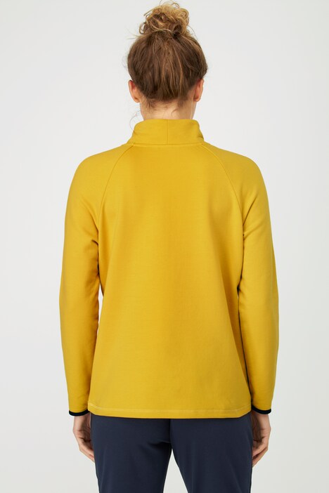 Sweatshirt, Reißverschlusstaschen, Stehkragen, Langarm