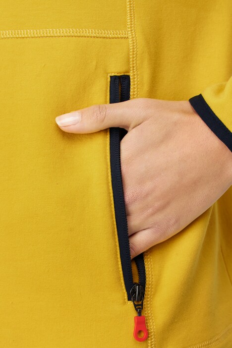 Sweatshirt, Reißverschlusstaschen, Stehkragen, Langarm