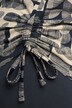 longline shirt, gerimpelde band, V-hals, korte mouwen, biologisch katoen