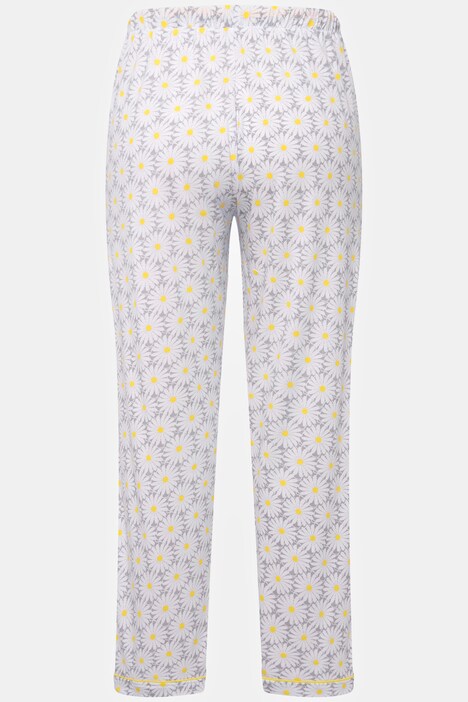 Daisy Print Short Sleeve Button Down Pajama Set