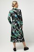 Kleid, Identity, Zebramuster, Hemdkragen, Langarm