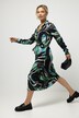 Kleid, Identity, Zebramuster, Hemdkragen, Langarm