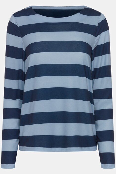 Shirt, Identity, Streifen, Rundhals, Langarm