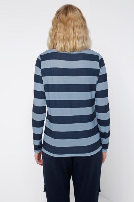 Shirt, Identity, Streifen, Rundhals, Langarm