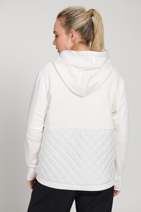 Hoodie, Sweat mit Stepp, Kapuze, Langarm