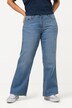 jeans Mary, wijde, rechte pijpen, lange splitten