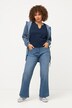 jeans Mary, wijde, rechte pijpen, lange splitten