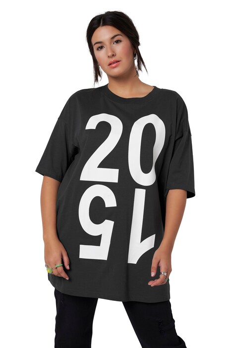 Tričko, oversize, maxi číslo, kulatý výstřih, krátké rukávy