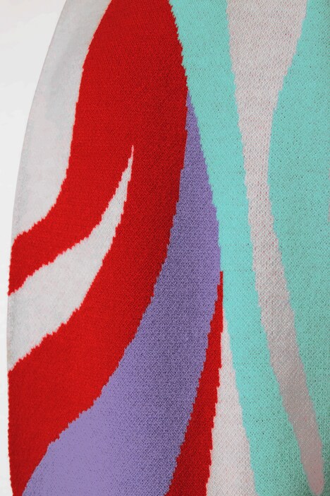 Strickjacke, Identity, Jacquard-Wellenmuster, offene Form