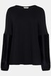 Shirt, plissierter Langarm, Rundhals