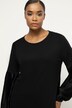 Shirt, plissierter Langarm, Rundhals