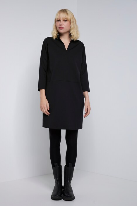Kleid, Identity, Quernaht, Polokragen, Langarm