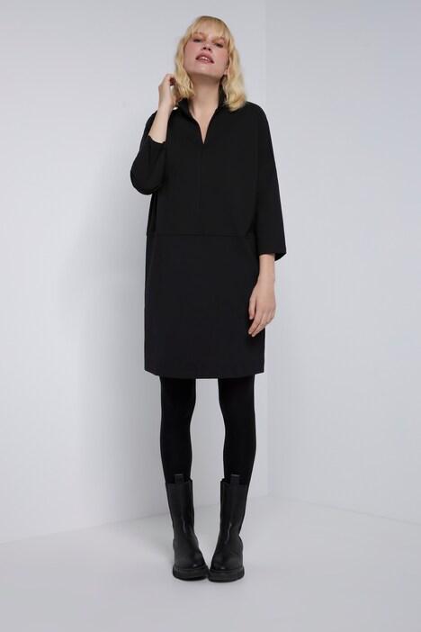 Kleid, Identity, Quernaht, Polokragen, Langarm