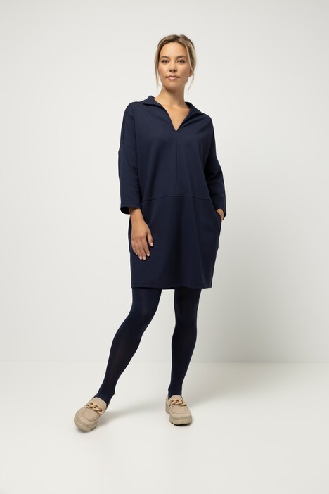 Kleid, Identity, Quernaht, Polokragen, Langarm