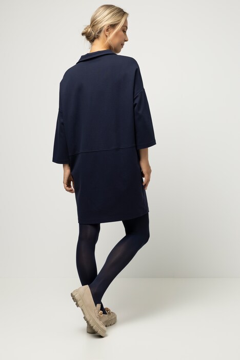 Kleid, Identity, Quernaht, Polokragen, Langarm
