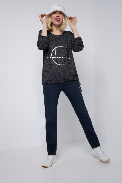 Sweatshirt, grafischer Print, Rundhals, Langarm