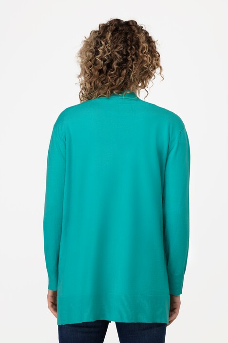Strickjacke, lange, offene Form, Langarm