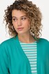Strickjacke, lange, offene Form, Langarm