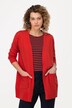 Strickjacke, lange, offene Form, Langarm