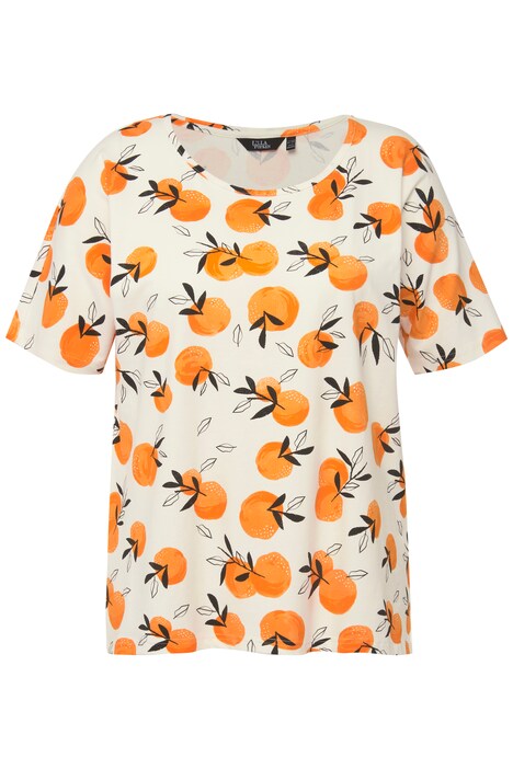 Tričko, pomeranče, oversize, kulatý výstřih, krátké rukávy