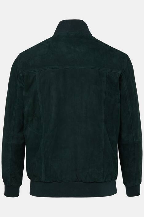 Veste en cuir suédé JP 1880, col montant et patte de boutonnage - jusqu'au 7 XL