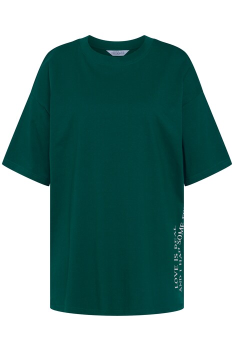 Tričko, oversize, blok s nápisy, kulatý výstřih, krátké rukávy