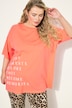 T-skjorte, oversized, skrift-print, rund hals, korte ermer
