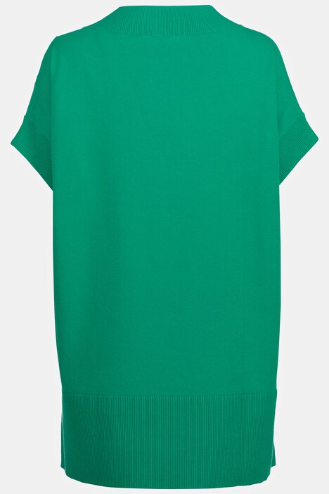 Pullunder, Oversized, V-Ausschnitt, Seitenschlitze