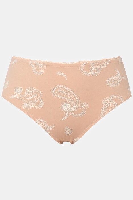 Slips, pack de 2, Paisley, encaje, algodón orgánico