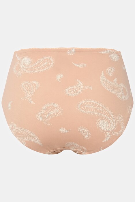 Slips, pack de 2, Paisley, encaje, algodón orgánico