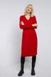 Midikleid, Feinstrick, V-Ausschnitt, Faltenrock, Langarm