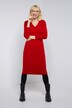 Midikleid, Feinstrick, V-Ausschnitt, Faltenrock, Langarm