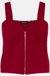 Brassière, slim, fermeture Éclair, tricot fin, sans manches