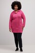 Giacca di maglia e pile con collo alto, cappuccio e tasche con zip