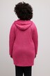 Giacca di maglia e pile con collo alto, cappuccio e tasche con zip