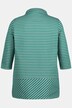 Shirt, striber, metallic-effekt, ståkrave, 3/4-ærme