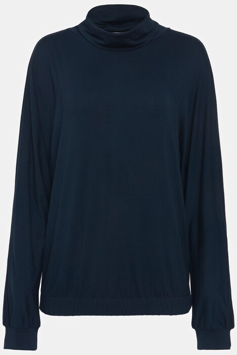 T-Shirt, Rollkragen, Kimono-Langarm