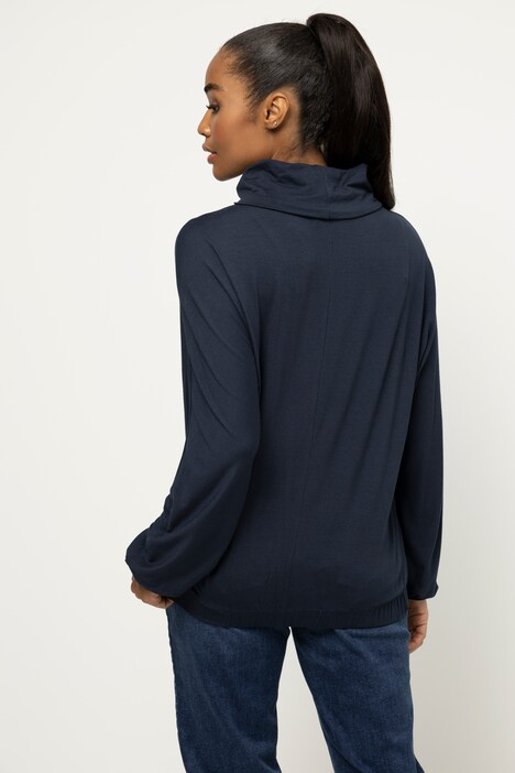 T-Shirt, Rollkragen, Kimono-Langarm