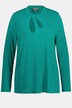 Shirt, Cut-Out, Classic, Stehkragen, Langarm