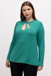 Shirt, Cut-Out, Classic, Stehkragen, Langarm
