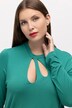 Shirt, Cut-Out, Classic, Stehkragen, Langarm