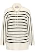 Svetr, pruhy, oversize, stojáček, dlouhé rukávy