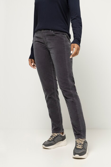 Samthose Tina, Biesen, gerades Bein, 5-Pocket-Form