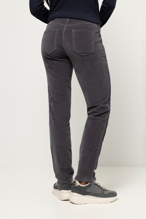 Samthose Tina, Biesen, gerades Bein, 5-Pocket-Form