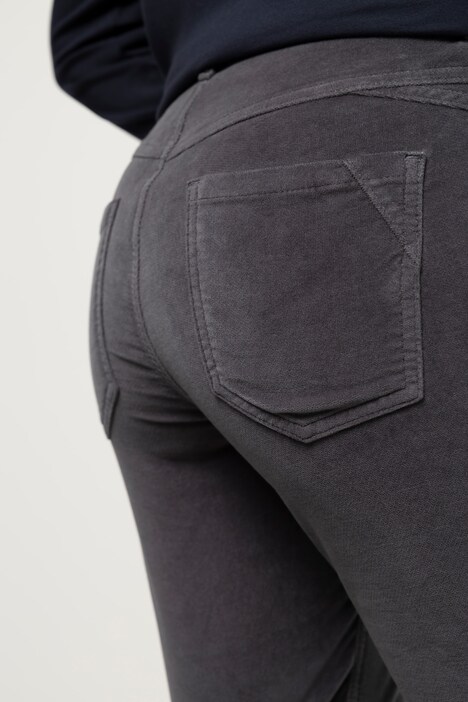 Samthose Tina, Biesen, gerades Bein, 5-Pocket-Form