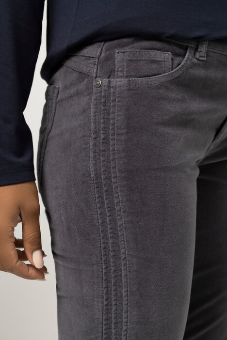 Samthose Tina, Biesen, gerades Bein, 5-Pocket-Form