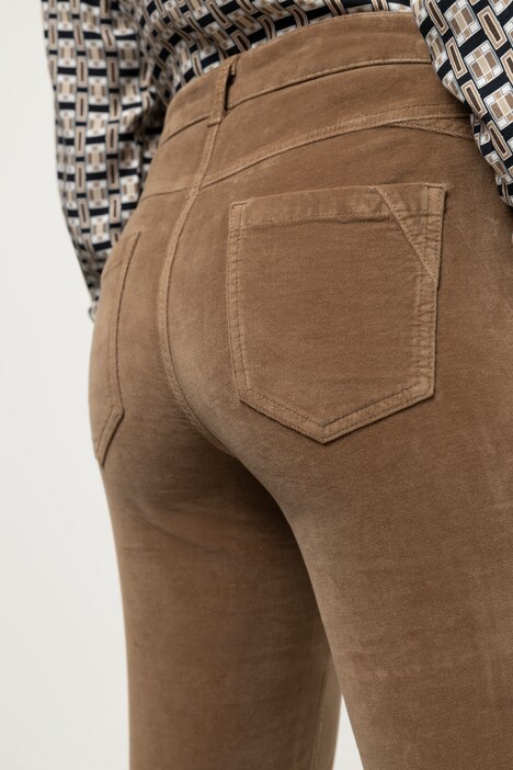 Samthose Tina, Biesen, gerades Bein, 5-Pocket-Form