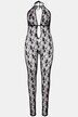 Catsuit, Neckholder, Spitze, Ouvert-Öffnung